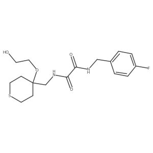N1-(4-fluorobenzyl)-N2-((4-(2-hydroxyethoxy)tetrahydro-2H-thiopyran-4-yl)methyl)oxalamide结构式
