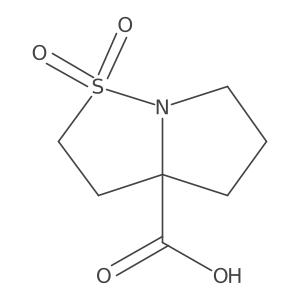1,1-Dioxo-3,4,5,6-tetrahydro-2H-pyrrolo[1,2-b][1,2]thiazole-3a-carboxylic acid结构式