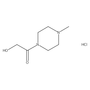 2-Hydroxy-1-(4-methylpiperazin-1-yl)ethanone hydrochloride结构式