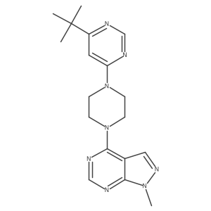 4-[4-(6-Tert-butylpyrimidin-4-yl)piperazin-1-yl]-1-methylpyrazolo[3,4-d]pyrimidine Structure