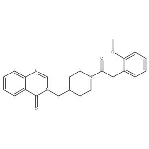 3-({1-[2-(2-Methoxyphenyl)acetyl]piperidin-4-yl}methyl)-3,4-dihydroquinazolin-4-one结构式