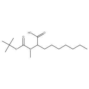 (2S)-2-[tert-butoxycarbonyl(methyl)amino]nonanoic acid结构式