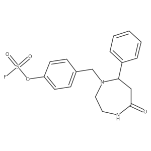 4-[(5-Oxo-7-phenyl-1,4-diazepan-1-yl)methyl]phenyl sulfurofluoridate结构式