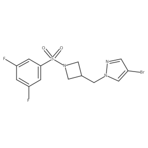 4-Bromo-1-[[1-(3,5-difluorophenyl)sulfonylazetidin-3-yl]methyl]pyrazole Structure