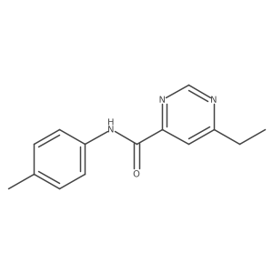 6-Ethyl-N-(4-methylphenyl)pyrimidine-4-carboxamide结构式