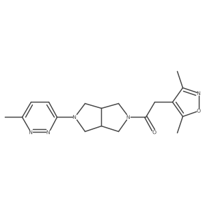 2-(3,5-Dimethyl-1,2-oxazol-4-yl)-1-[5-(6-methylpyridazin-3-yl)-octahydropyrrolo[3,4-c]pyrrol-2-yl]ethan-1-one Structure