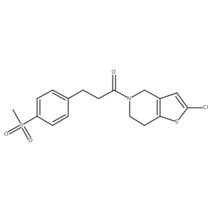 1-(2-Chloro-6,7-dihydro-4H-thieno[3,2-c]pyridin-5-yl)-3-(4-methylsulfonylphenyl)propan-1-one结构式