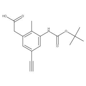 2-(3-{[(Tert-butoxy)carbonyl]amino}-5-ethynyl-2-methylphenyl)acetic acid Structure