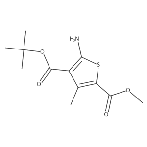 4-Tert-butyl 2-methyl 5-amino-3-methylthiophene-2,4-dicarboxylate结构式