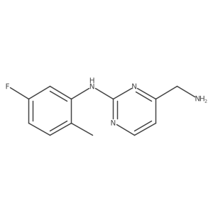 4-(aminomethyl)-N-(5-fluoro-2-methylphenyl)pyrimidin-2-amine结构式