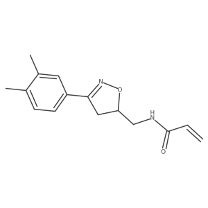 N-{[3-(3,4-dimethylphenyl)-4,5-dihydro-1,2-oxazol-5-yl]methyl}prop-2-enamide Structure