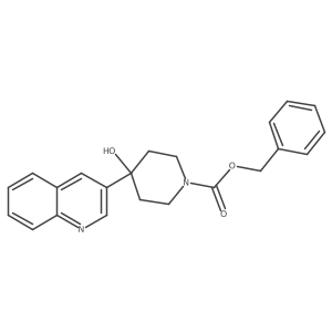 Benzyl 4-hydroxy-4-(quinolin-3-yl)piperidine-1-carboxylate结构式