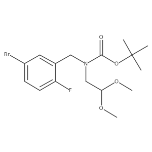 tert-butyl N-[(5-bromo-2-fluorophenyl)methyl]-N-(2,2-dimethoxyethyl)carbamate Structure