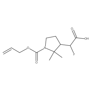 2-{2,2-Dimethyl-1-[(prop-2-en-1-yloxy)carbonyl]pyrrolidin-3-yl}-2-fluoroacetic acid Structure