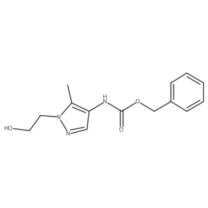 benzyl N-[1-(2-hydroxyethyl)-5-methyl-1H-pyrazol-4-yl]carbamate结构式