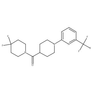 2-[4-(4,4-Difluoropiperidine-1-carbonyl)piperidin-1-yl]-6-(trifluoromethyl)pyridine结构式