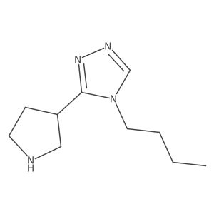 4-butyl-3-(pyrrolidin-3-yl)-4H-1,2,4-triazole结构式