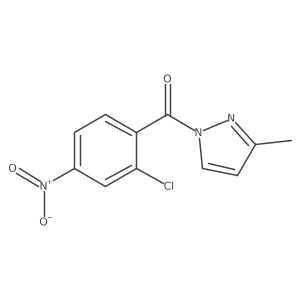 1-(2-chloro-4-nitrobenzoyl)-3-methyl-1H-pyrazole结构式