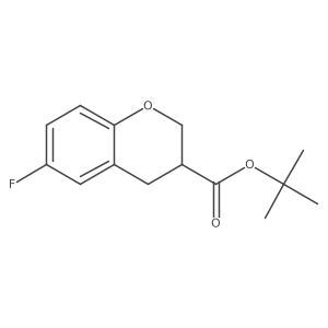 tert-Butyl 6-fluorochromane-3-carboxylate结构式