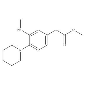 Methyl 3-(methylamino)-4-(1-piperidinyl)benzeneacetate Structure