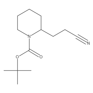 Tert-butyl 2-(2-cyanoethyl)piperidine-1-carboxylate结构式