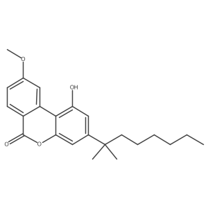 3-(1,1-Dimethylheptyl)-1-hydroxy-9-methoxy-6H-dibenzo(b,d)pyran-6-one结构式