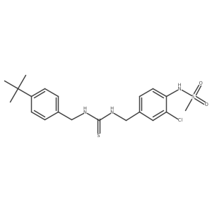 N-{4-[3-(4-tert-Butyl-benzyl)-thioureidomethyl]-2-chloro-phenyl}-methanesulfonamide Structure