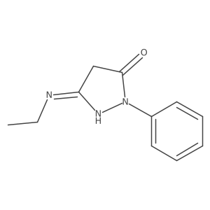 5-(Ethylamino)-2,4-dihydro-2-phenyl-3H-pyrazol-3-one结构式