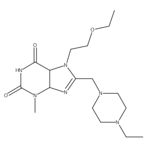 7-(2-Ethoxyethyl)-8-[(4-ethylpiperazin-1-yl)methyl]-3-methyl-4,5-dihydropurine-2,6-dione结构式