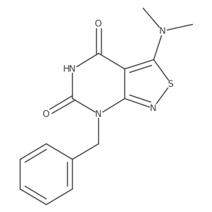 3-(Dimethylamino)-7-(phenylmethyl)isothiazolo[3,4-d]pyrimidine-4,6(5H,7H)-dione结构式