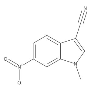 1-methyl-6-nitro-1H-indole-3-carbonitrile结构式