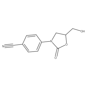 4-(2-Oxo-5-hydroxymethyloxazolidin-3-yl)benzonitrile Structure