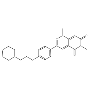 1,6-Dimethyl-3-(4-(2-morpholinoethoxy)phenyl)pyrimido[5,4-e][1,2,4]triazine-5,7(1H,6H)-dione Structure