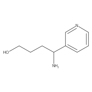 4-Amino-4-(pyridin-3-yl)butan-1-ol结构式