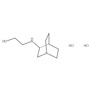 2-(1-Azabicyclo[2.2.2]octan-3-ylamino)ethanol;dihydrochloride结构式