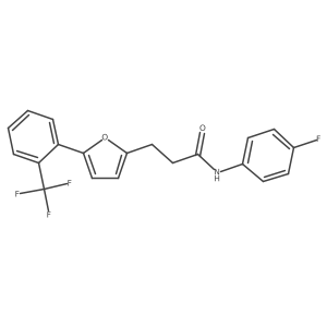 N-(4-fluorophenyl)-3-{5-[2-(trifluoromethyl)phenyl]-2-furyl}propanamide Structure