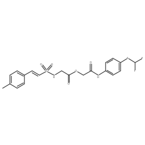 ({4-[(Difluoromethyl)sulfanyl]phenyl}carbamoyl)methyl 2-[2-(4-methylphenyl)ethenesulfonamido]acetate Structure