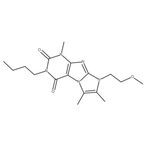 3-butyl-8-(2-methoxyethyl)-1,6,7-trimethyl-1H-imidazo[2,1-f]purine-2,4(3H,8H)-dione结构式