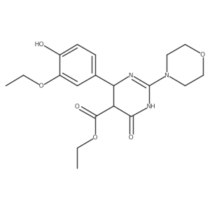 Ethyl 6-(3-ethoxy-4-hydroxyphenyl)-2-morpholino-4-oxo-1,4,5,6-tetrahydro-5-pyrimidinecarboxylate Structure