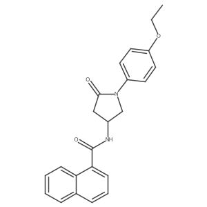 N-(1-(4-ethoxyphenyl)-5-oxopyrrolidin-3-yl)-1-naphthamide Structure