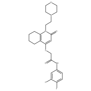 N-(3,4-difluorophenyl)-2-((1-(2-morpholinoethyl)-2-oxo-1,2,5,6,7,8-hexahydroquinazolin-4-yl)thio)acetamide Structure