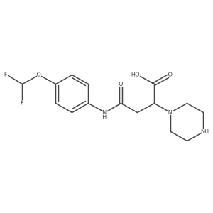 4-((4-(Difluoromethoxy)phenyl)amino)-4-oxo-2-(piperazin-1-yl)butanoic acid Structure