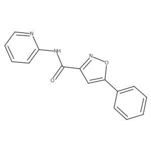 5-phenyl-N-(pyridin-2-yl)-1,2-oxazole-3-carboxamide结构式