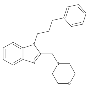 2-(morpholin-4-ylmethyl)-1-(3-phenylpropyl)-1H-benzimidazole结构式