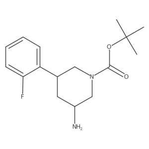 Tert-butyl 3-amino-5-(2-fluorophenyl)piperidine-1-carboxylate结构式