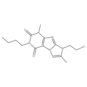 3-butyl-8-(2-chloroethyl)-1,7-dimethyl-1H,2H,3H,4H,8H-imidazo[1,2-g]purine-2,4-dione结构式