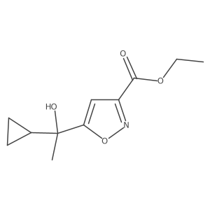 Ethyl 5-(1-cyclopropyl-1-hydroxyethyl)isoxazole-3-carboxylate结构式