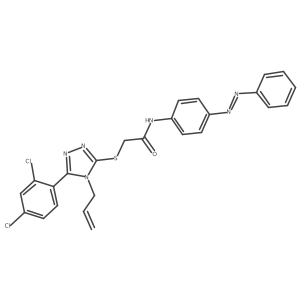 Acetamide, 2-[[5-(2,4-dichlorophenyl)-4-(2-propen-1-yl)-4H-1,2,4-triazol-3-yl]thio]-N-[4-(2-phenyldiazenyl)phenyl]- Structure