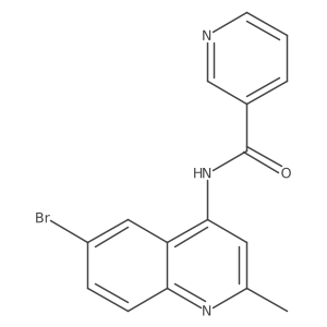 N-(6-bromo-2-methyl-4-quinolyl)nicotinamide结构式