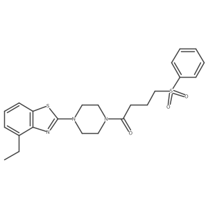 1-(4-(4-Ethylbenzo[d]thiazol-2-yl)piperazin-1-yl)-4-(phenylsulfonyl)butan-1-one结构式